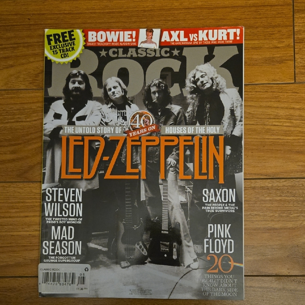 Classic Rock Magazine Featuring Led Zeppelin - Orange & Black Cover